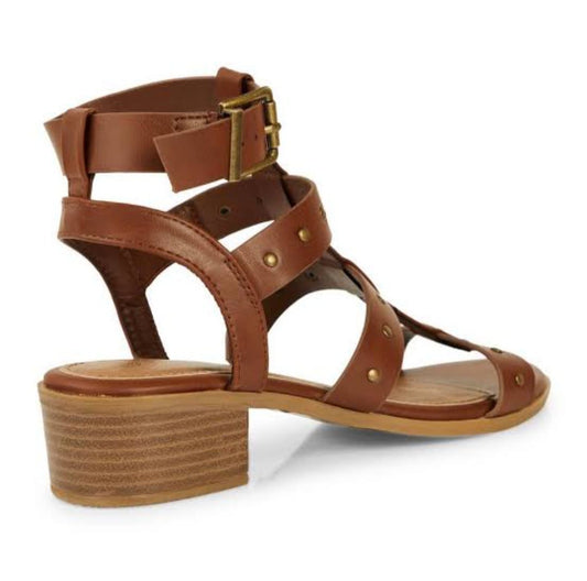 Ladies Tan Strappy Sandals