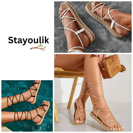 Ladies strappy tie up Sandal
